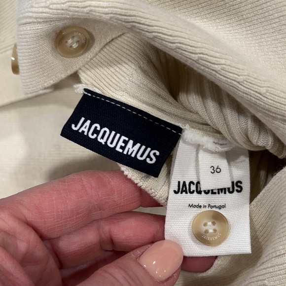 Jacquemus Cream Ribbed Bodysuit - Picture 9 of 10